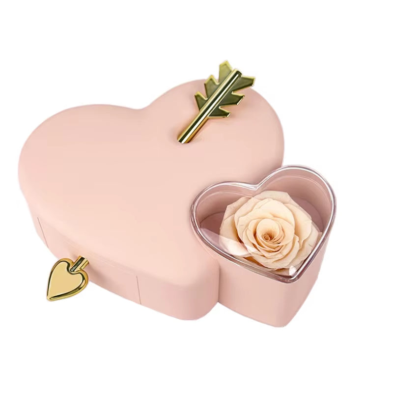 Love Rose Ring Necklace Display Box
