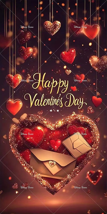 Valentine Door Cover with Red Roses