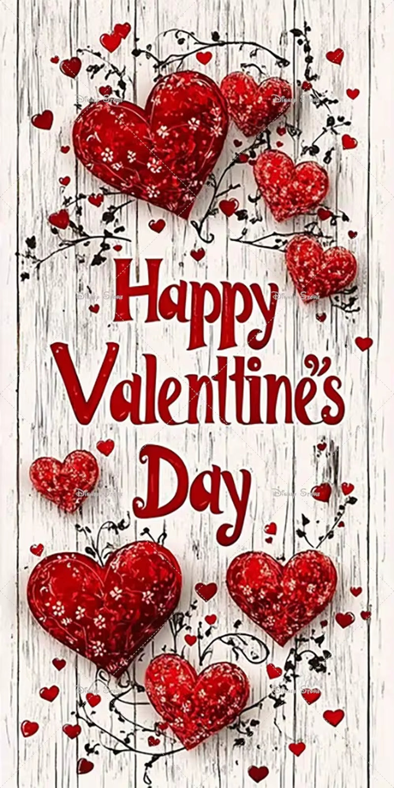 Valentine Door Cover with Red Roses