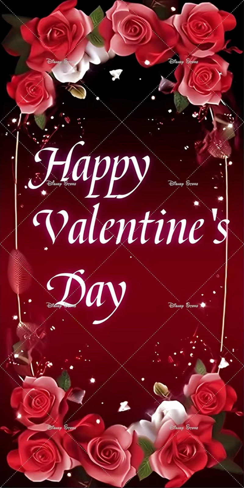 Valentine Door Cover with Red Roses