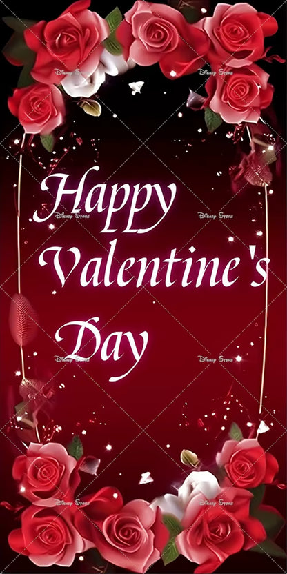 Valentine Door Cover with Red Roses