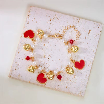 Red Strawberry Charm Bracelet
