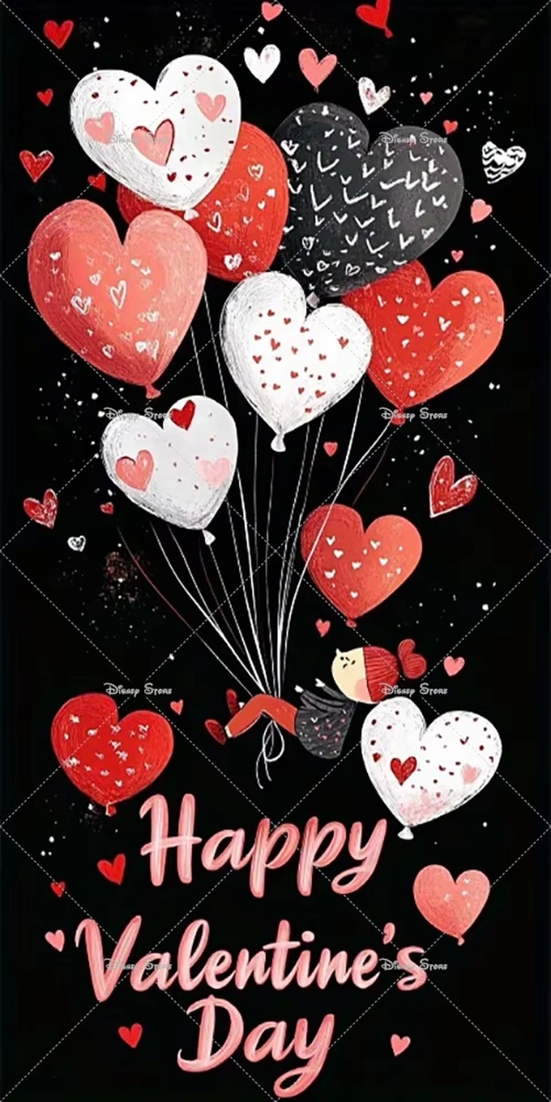 Valentine Door Cover with Red Roses