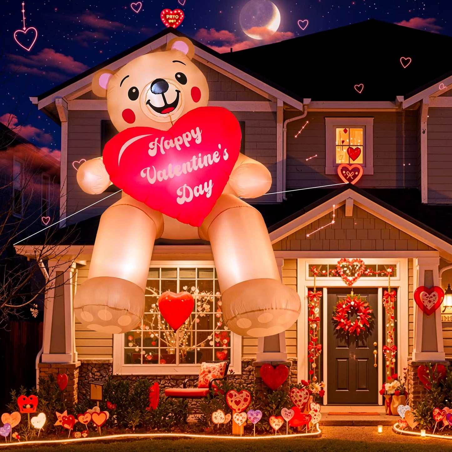 8FT Valentine Inflatable Bear