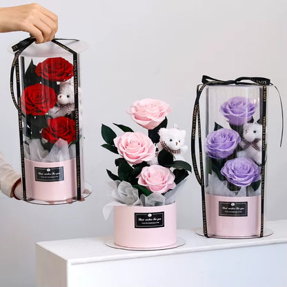 Eternal Rose Hug Bucket Gift Box