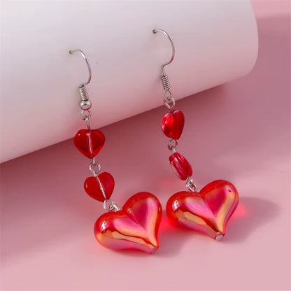 Romantic Red Heart Earrings