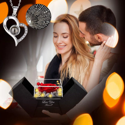 Heart-Shaped Crystal Rose Tree