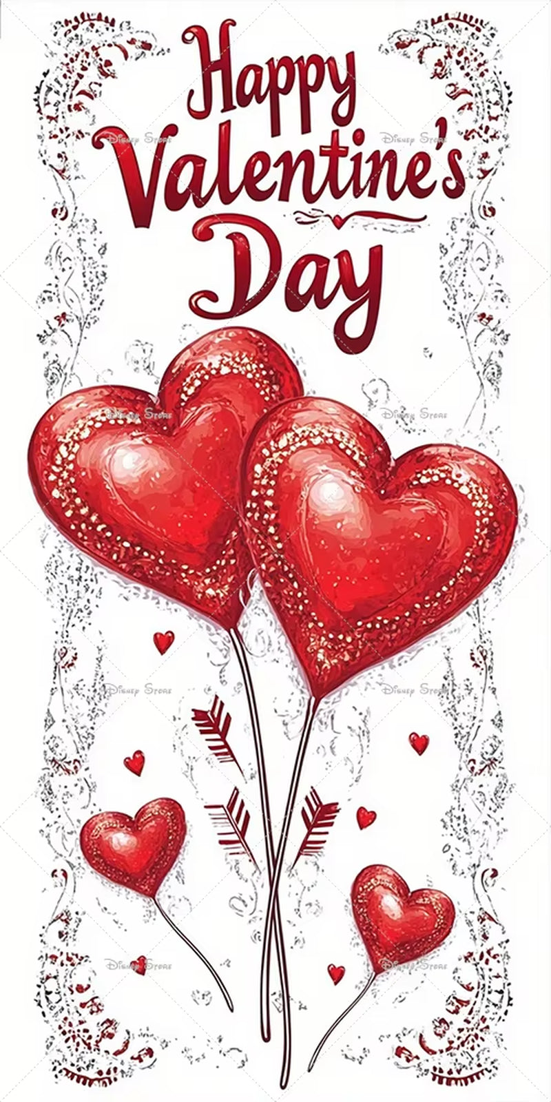 Valentine Door Cover with Red Roses