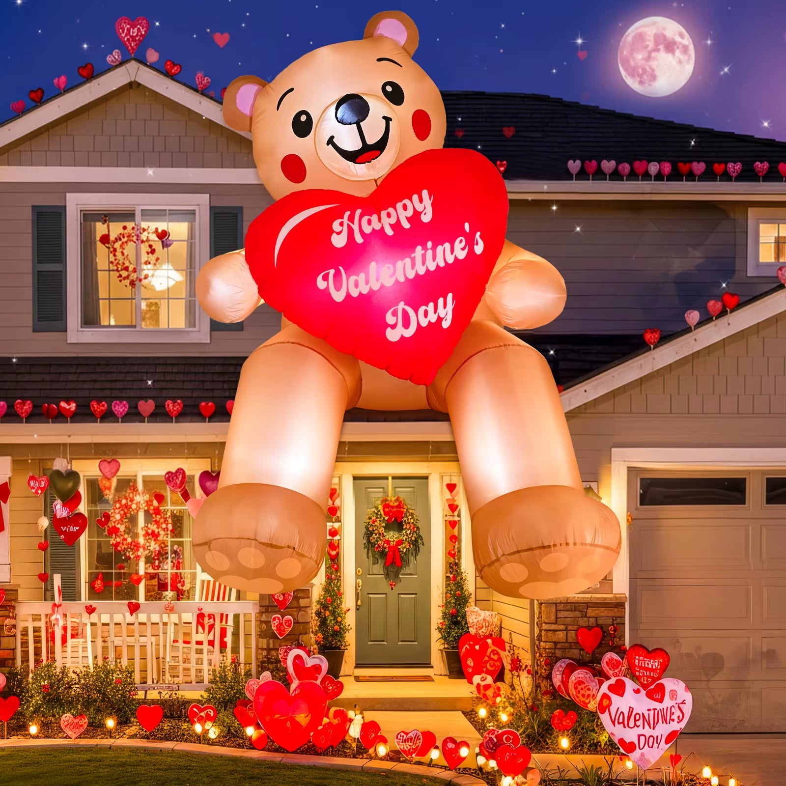 8FT Valentine Inflatable Bear
