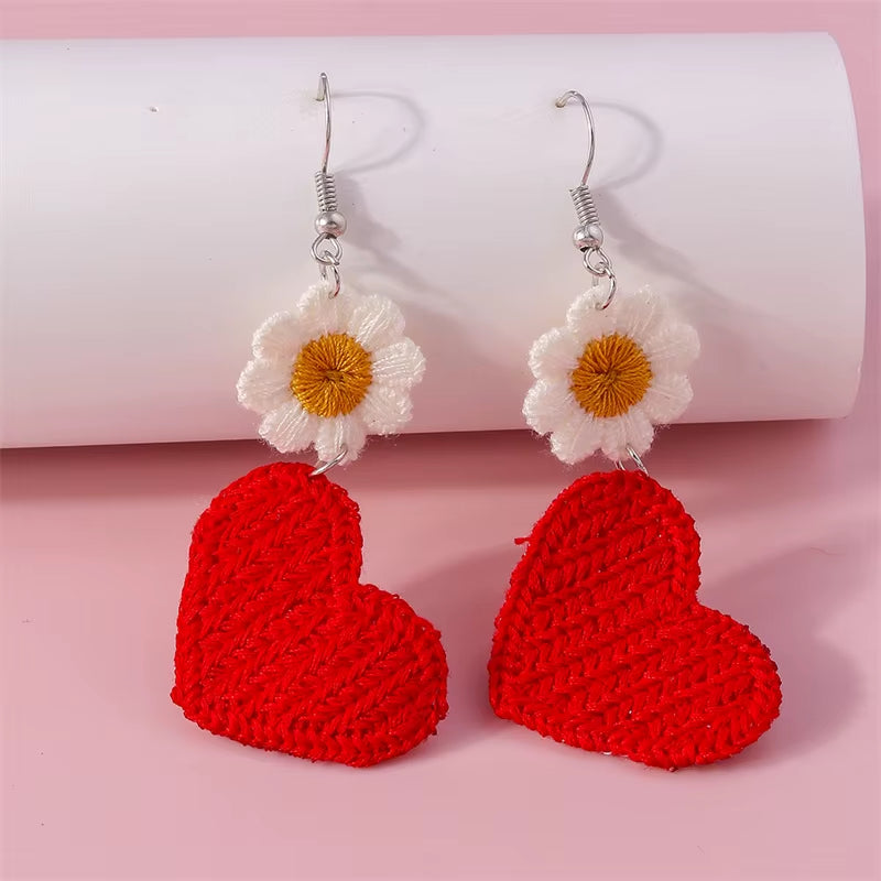 Romantic Red Heart Earrings
