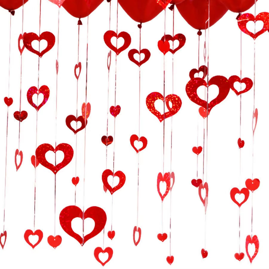 100PCS Heart Balloon Pendants