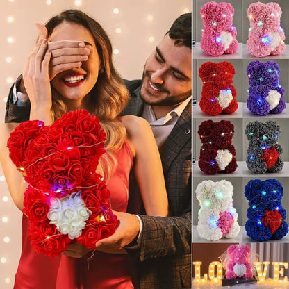  Artificial LED Rose Teddy Bear