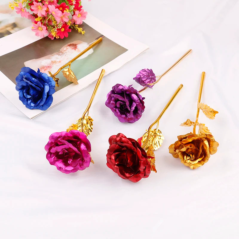 24K Gold Plated Rose Flower