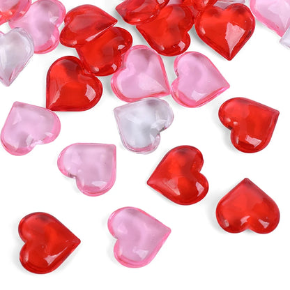 • 10PCS 3D Heart Gem Decorations