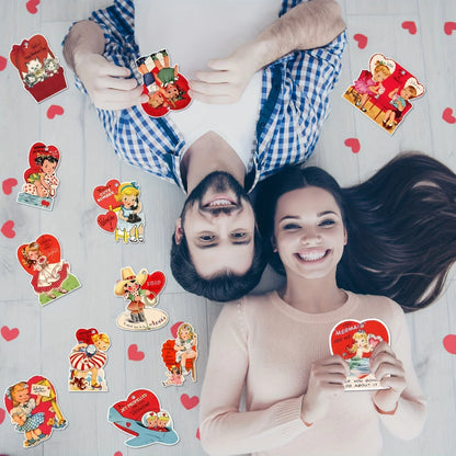 24PCS Vintage Valentine’s Day Ornaments