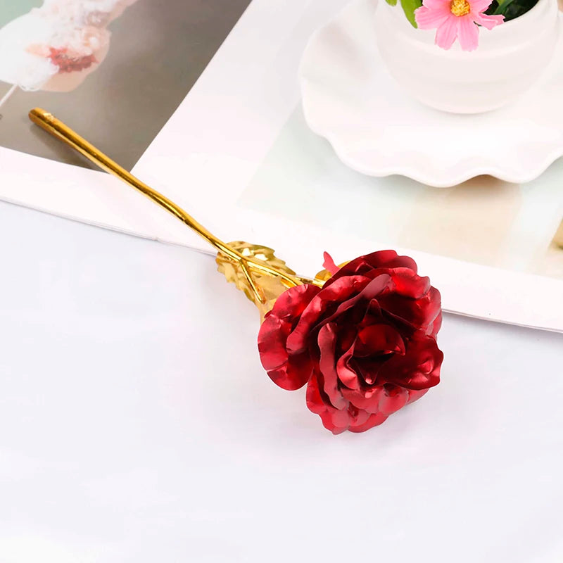 24K Gold Plated Rose Flower
