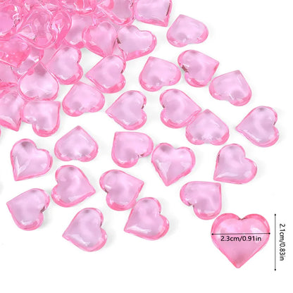 • 10PCS 3D Heart Gem Decorations