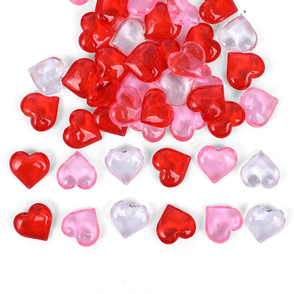 • 10PCS 3D Heart Gem Decorations