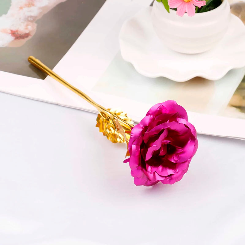 24K Gold Plated Rose Flower