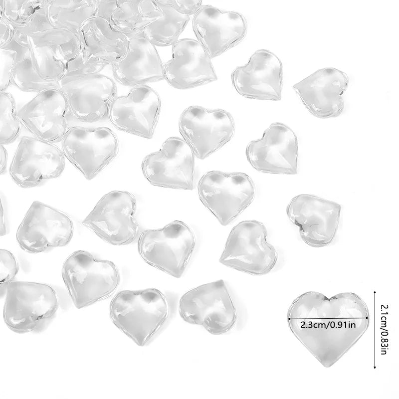 • 10PCS 3D Heart Gem Decorations