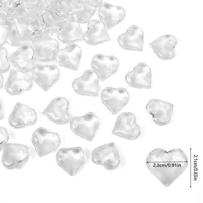 • 10PCS 3D Heart Gem Decorations