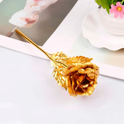 24K Gold Plated Rose Flower