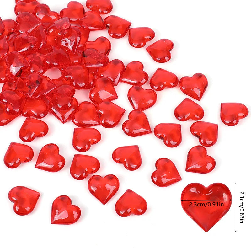 • 10PCS 3D Heart Gem Decorations