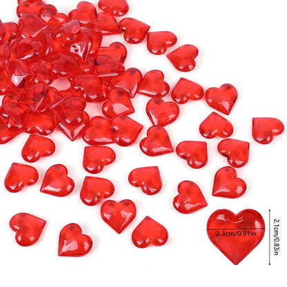 • 10PCS 3D Heart Gem Decorations