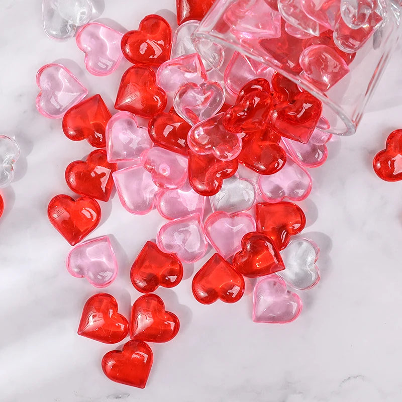 • 10PCS 3D Heart Gem Decorations