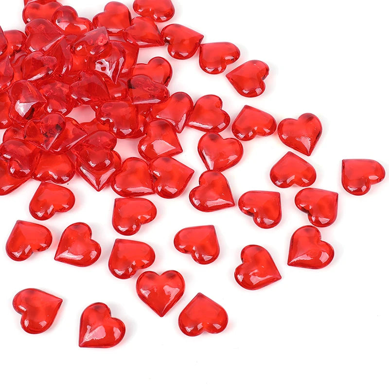 • 10PCS 3D Heart Gem Decorations