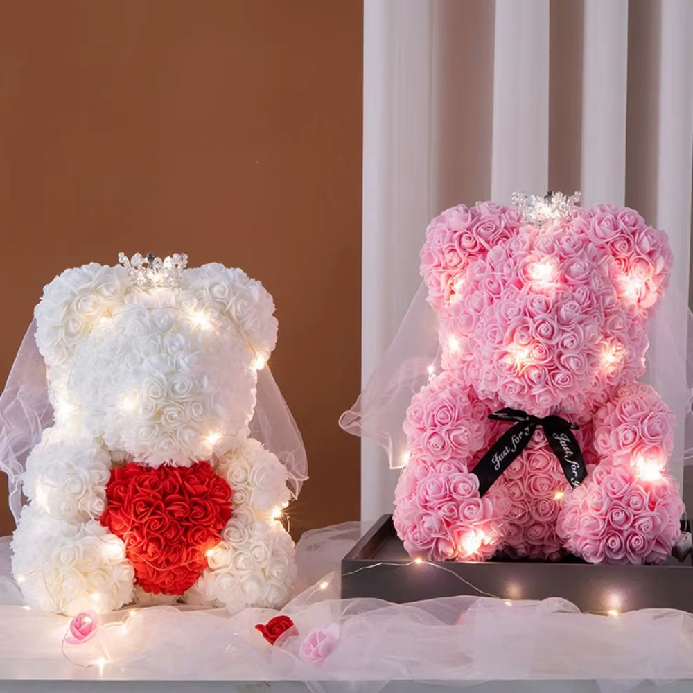  Artificial LED Rose Teddy Bear