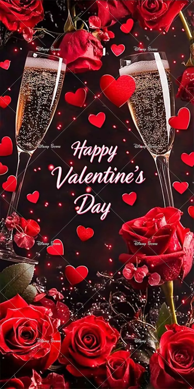 Valentine Door Cover with Red Roses