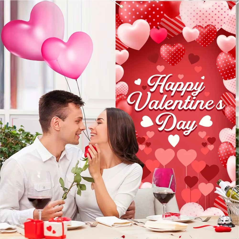 Valentine Door Cover with Red Roses