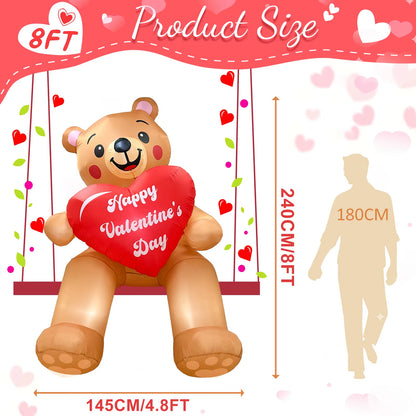 8FT Valentine Inflatable Bear