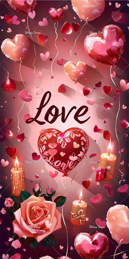 Valentine Door Cover with Red Roses