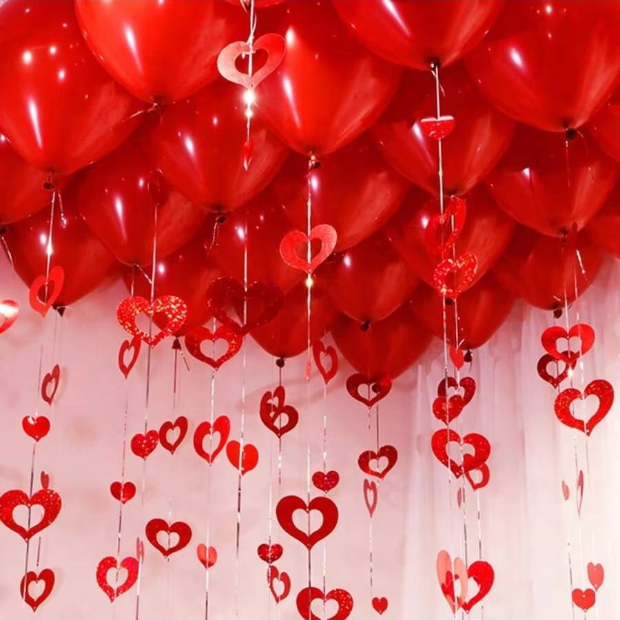 100PCS Heart Balloon Pendants