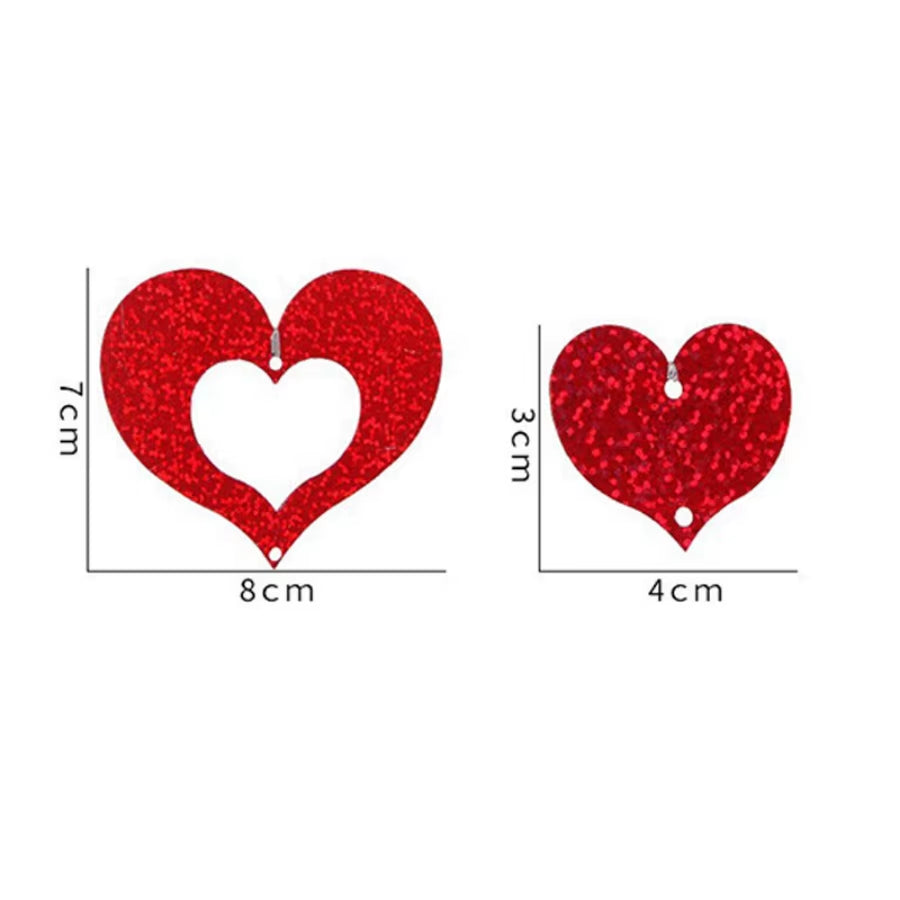 100PCS Heart Balloon Pendants