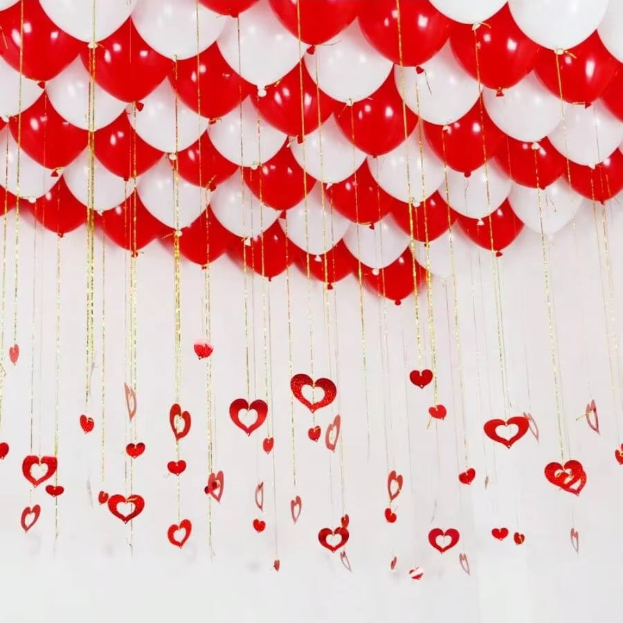 100PCS Heart Balloon Pendants
